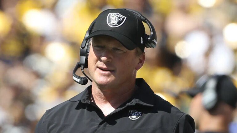 Super Bowl winner Jon Gruden says he'd be “happy” to go if a team wanted to hire him as their head coach.