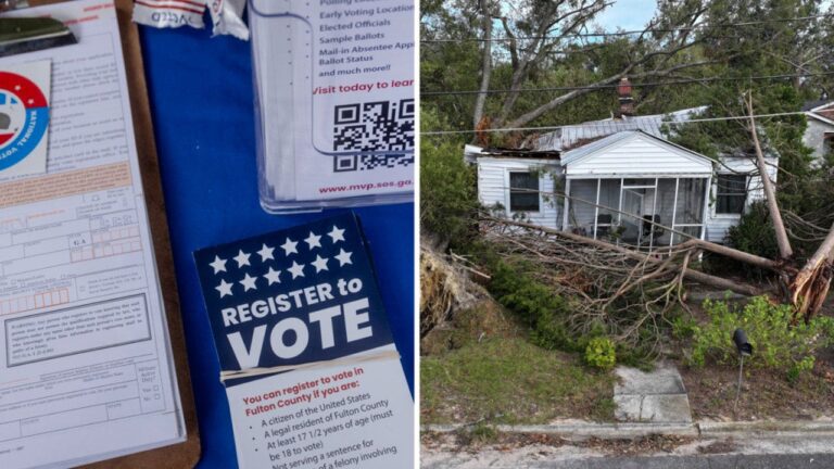 Democrats, civil rights groups push for voter registration extension in hurricane-hit battleground states
