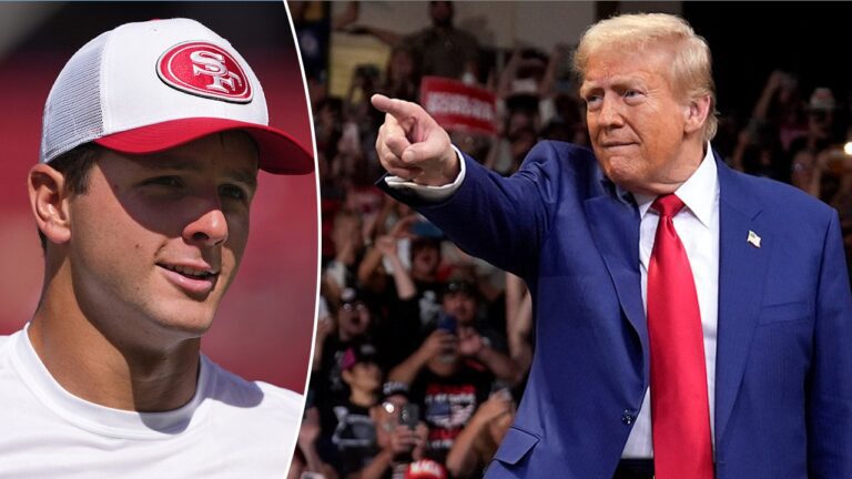 President Trump praises Brock Purdy, who emerged as 49ers' star after being drafted last: 'There's a little bit of luck in sports.'