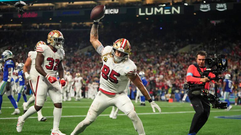 The Seahawks lost their third straight game thanks to George Kittle's two touchdowns. 49ers back to .500