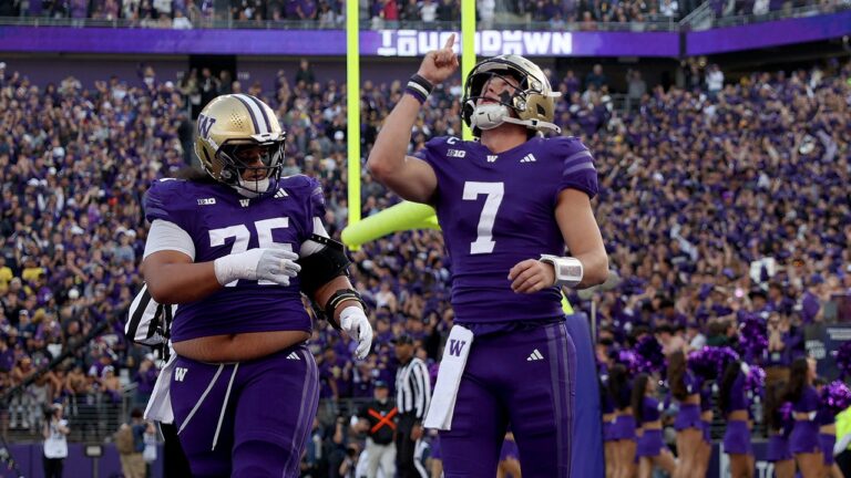 Washington defeats No. 10 Michigan in a rematch of last season's national championship.